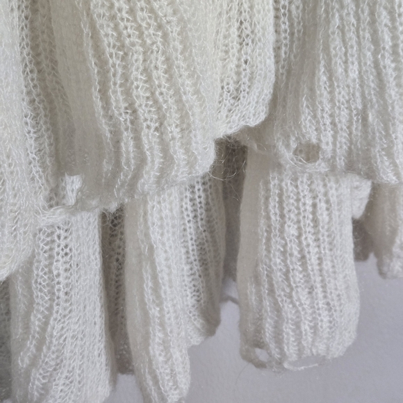 Free People Float On Sweater Dress Women's S Cream Babydoll Retro Romantic - Picture 8 of 13